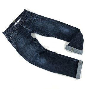 Men's BARBOUR INTERNATIONAL SELVEDGE Logo Lightening Slim Denim Jeans Pants 32